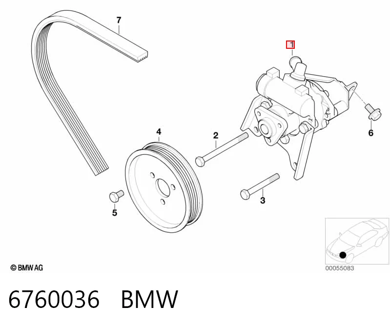 6760036 BMW Bomba hidráulica de dirección