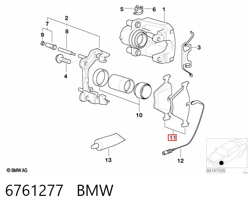 Pastillas delanteras BMW 3  (1999-2006)