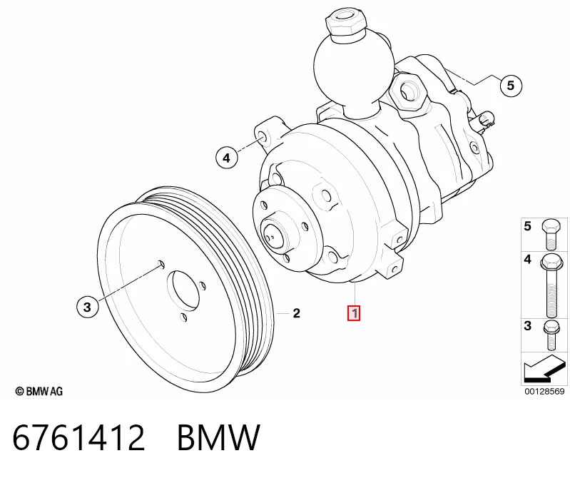 Bomba de dirección asistida 6761412 BMW