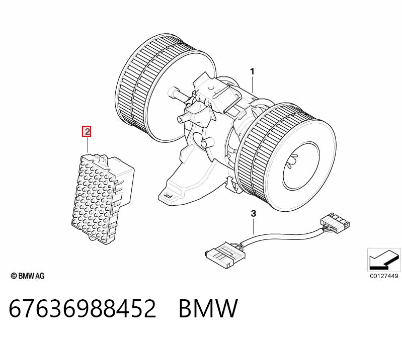 67636988452 BMW Resistencia de calefacción