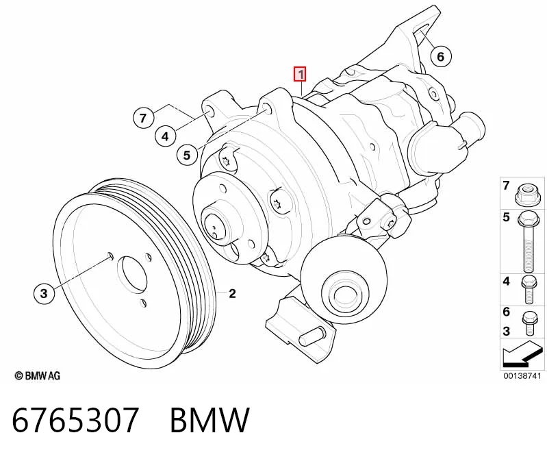 6765307 BMW Bomba hidráulica de dirección
