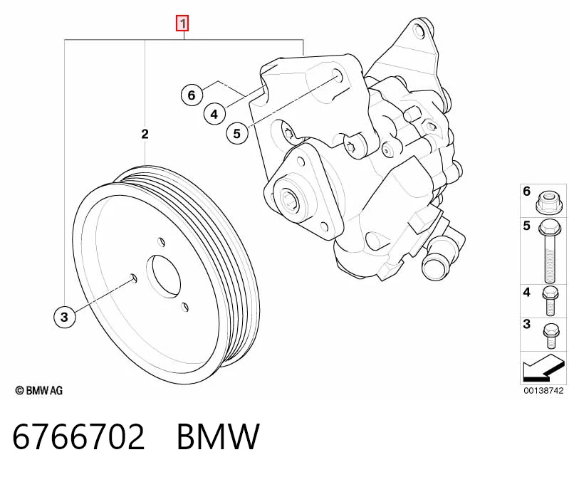 6766702 BMW Bomba hidráulica de dirección