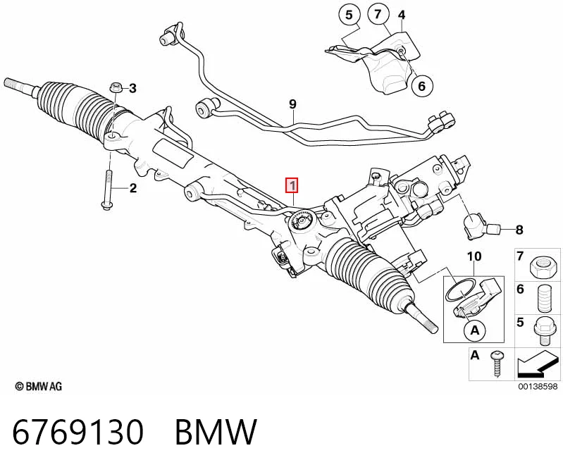 Cremallera de dirección 6769130 BMW