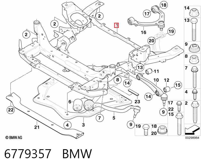 Subchasis delantero soporte motor BMW X5 SUV (E70) (2007 - 2013) precio, desde 438,50 EUR