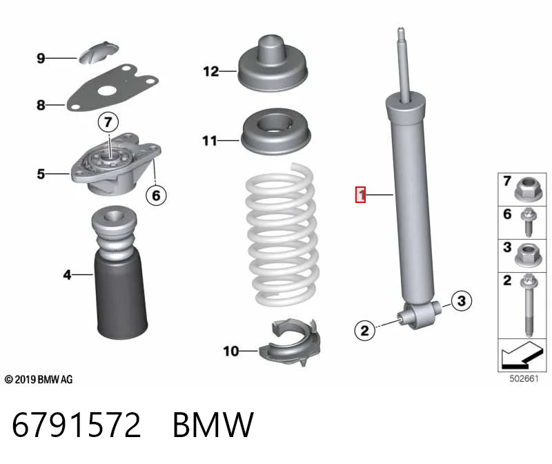 6791572 BMW Amortiguadores posteriores