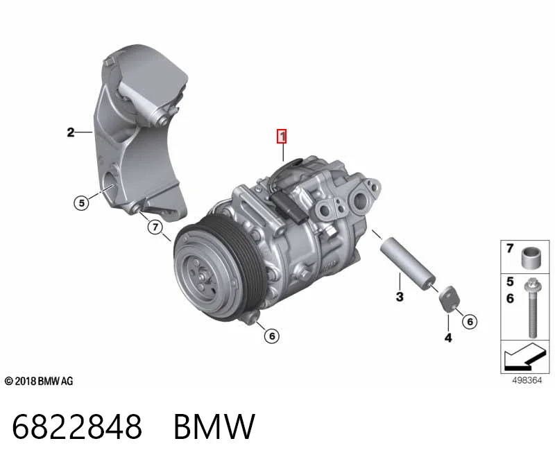 6822848 BMW Compresor climatizador