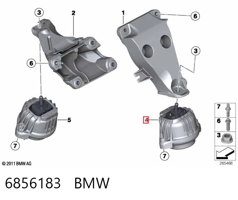 6856183 BMW Soporte de motor izquierdo