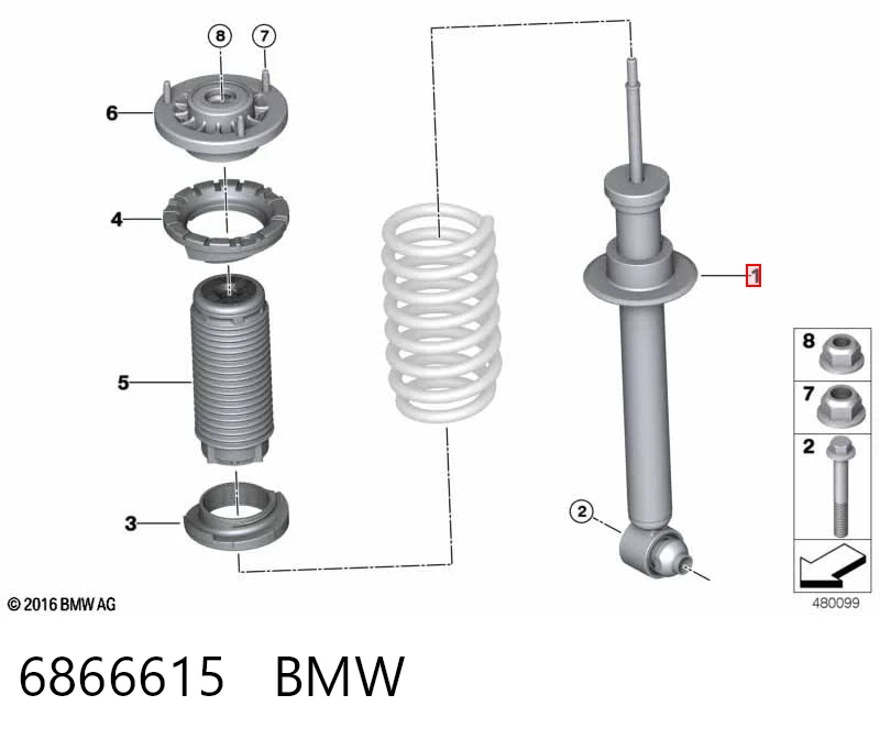 6866615 BMW Amortiguadores posteriores