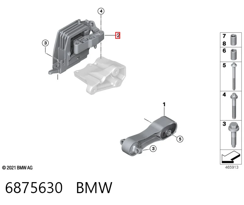 6875630 BMW Soporte de motor derecho