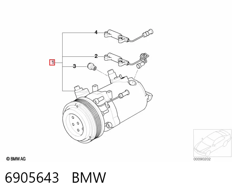 6905643 BMW Compresor climatizador