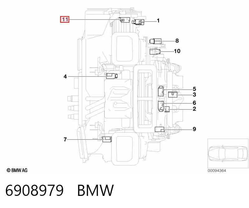 Actuador de compuerta de la calefacción para BMW 3  E36