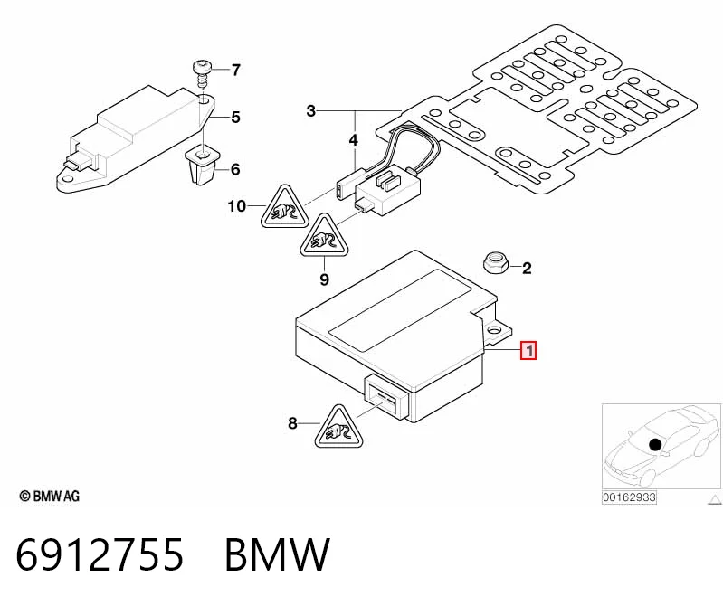 6912755 Mercedes Módulo de control de airbag