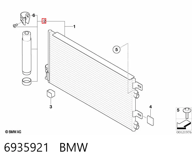 6935921 BMW Filtro deshidratante aire acondicionado