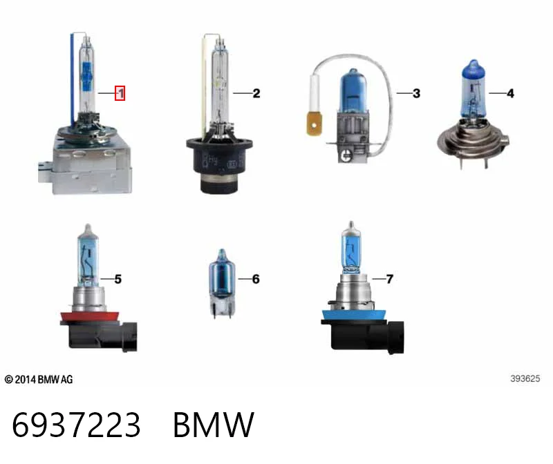 6937223 BMW Bombilla de xenón