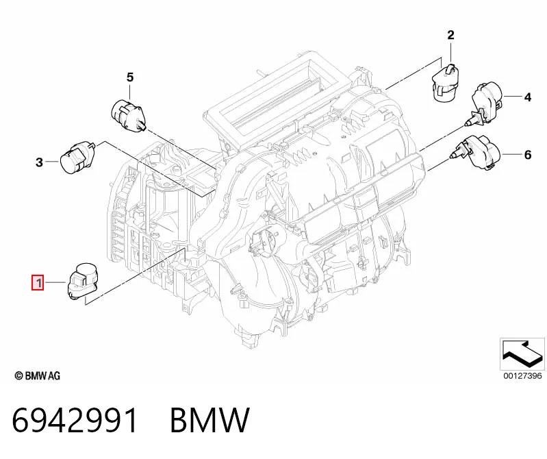 Actuador de compuerta de calefacción BMW 5 sedán (E60) (2003 - 2009) precio, desde 9,08 EUR