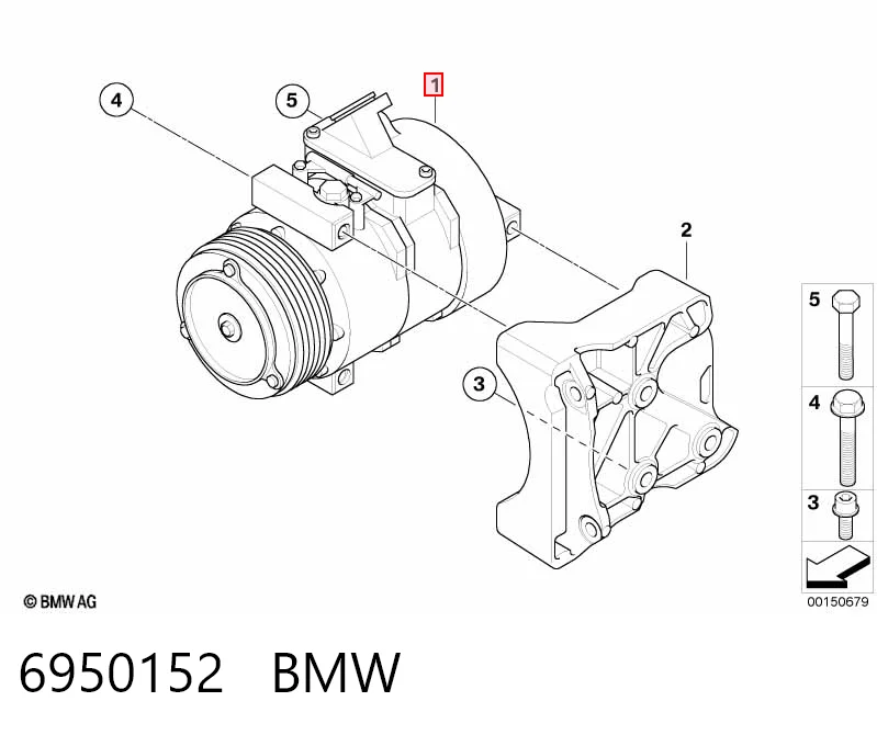 6950152 BMW Compresor climatizador