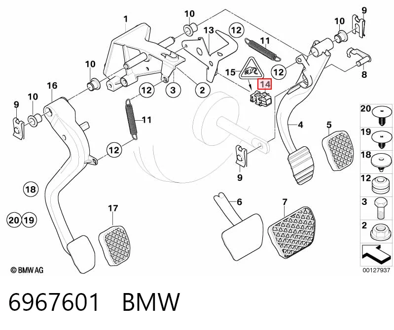 6967601 BMW Interruptor luces de freno