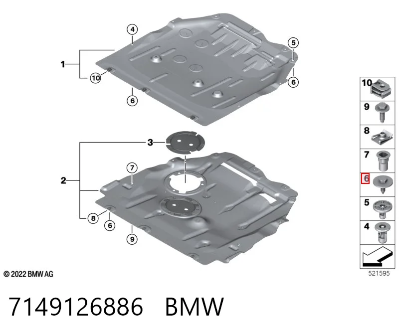 7149126886 BMW Tornillo autorroscante