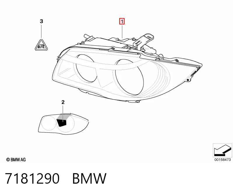 7181290 BMW Luz derecha