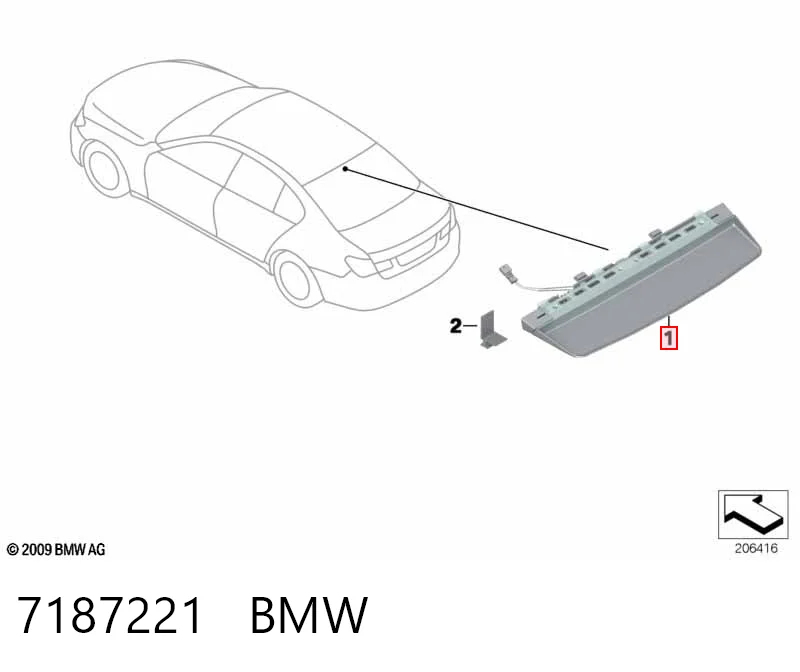 Luz central de freno para BMW 7  F01, F02, F03, F04