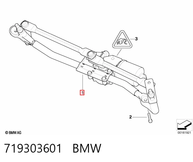 Trapezio del limpiaparabrisas BMW 1 