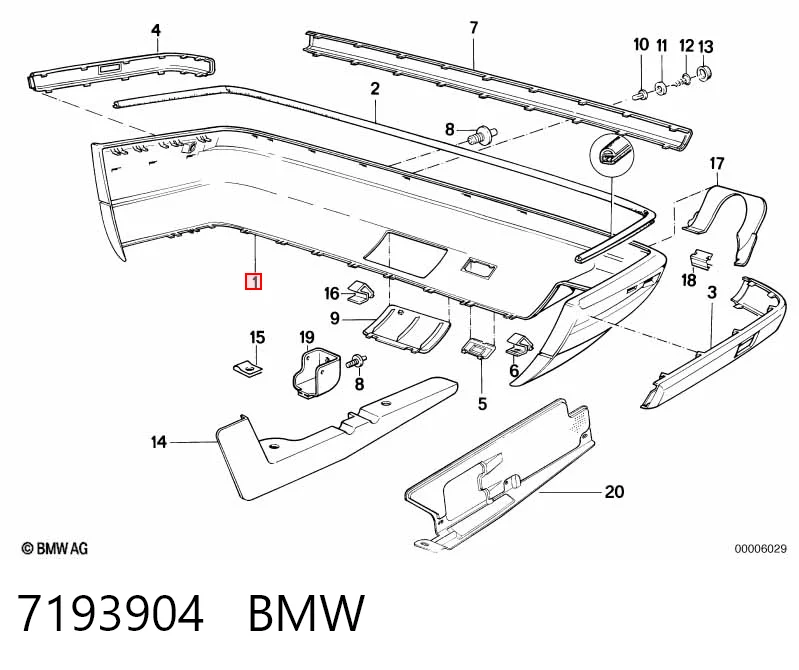  Parachoques trasero BMW 5 