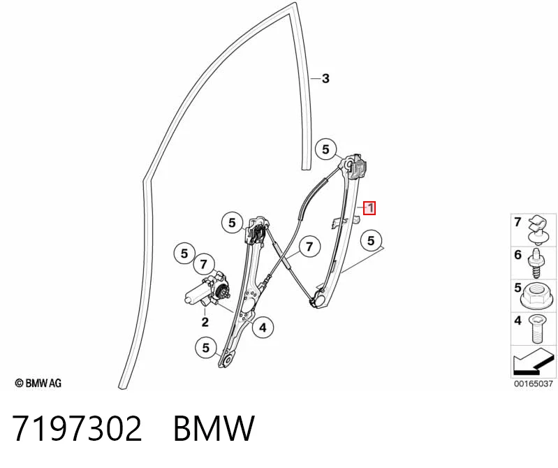  Mecanismo de elevalunas delantero derecha BMW X6 