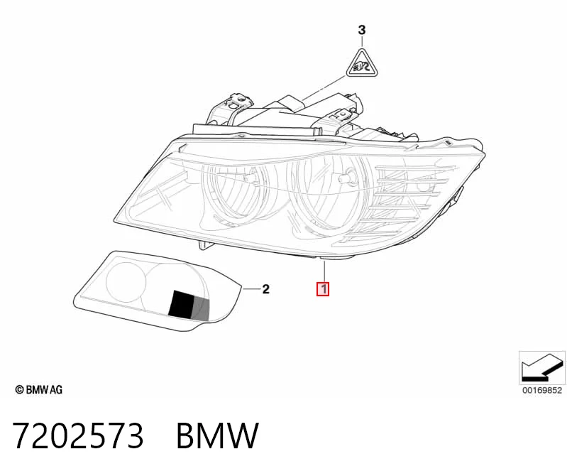 Faro izquierdo 7202573 BMW