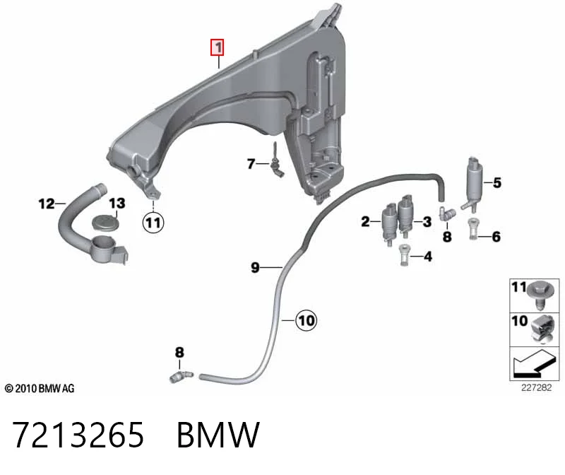 Deposito del lavaparabrisas BMW X3 SUV (F25) (2010 - 2017) precio, desde 60,98 EUR