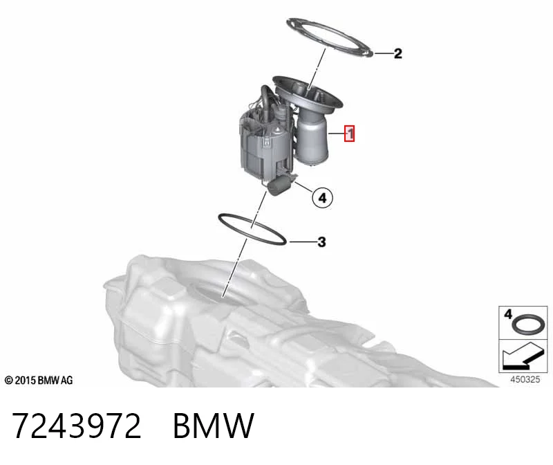 7243972 BMW Módulo de alimentación de combustible