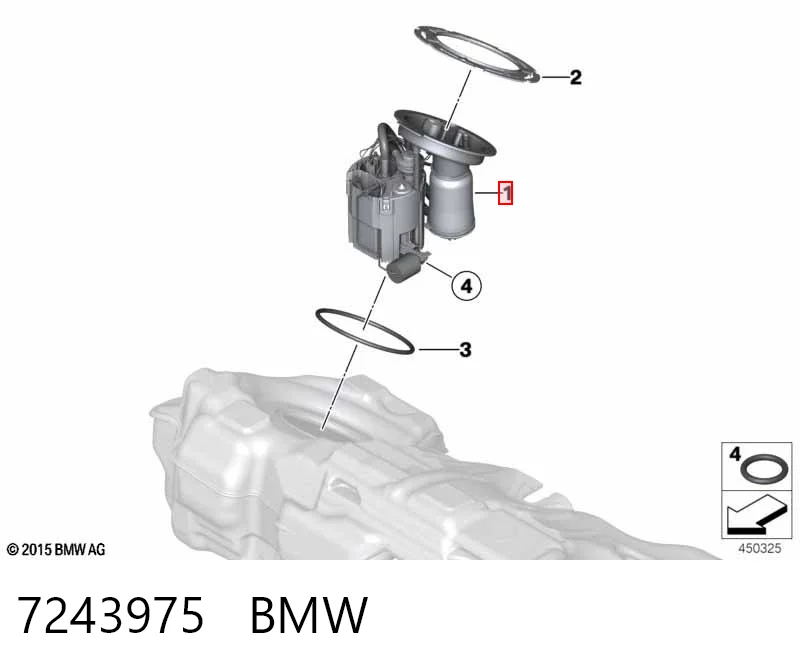 7243975 BMW Módulo de alimentación de combustible