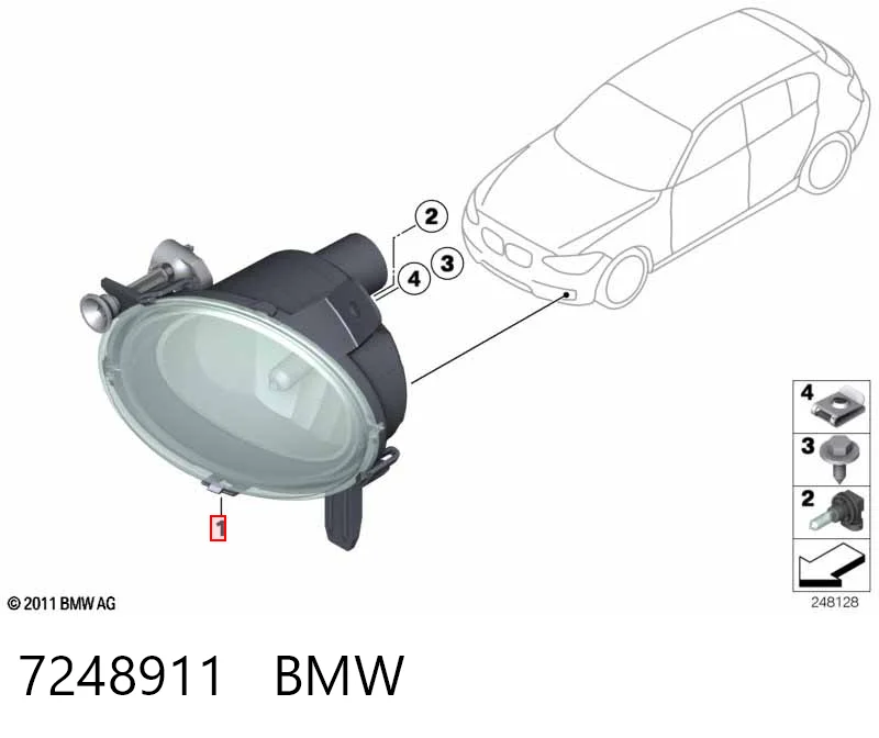 7248911 BMW Luces antiniebla  izquierdo