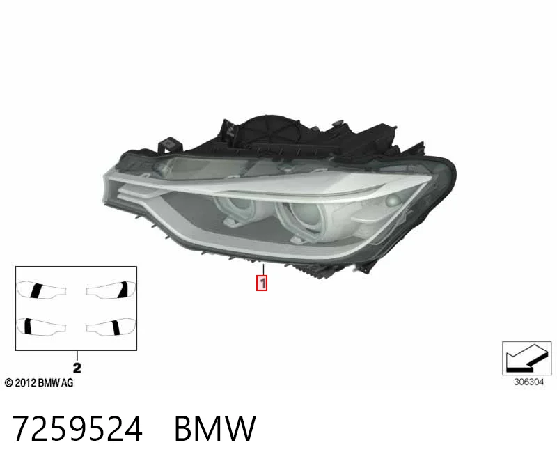 7259524 BMW Luz derecha