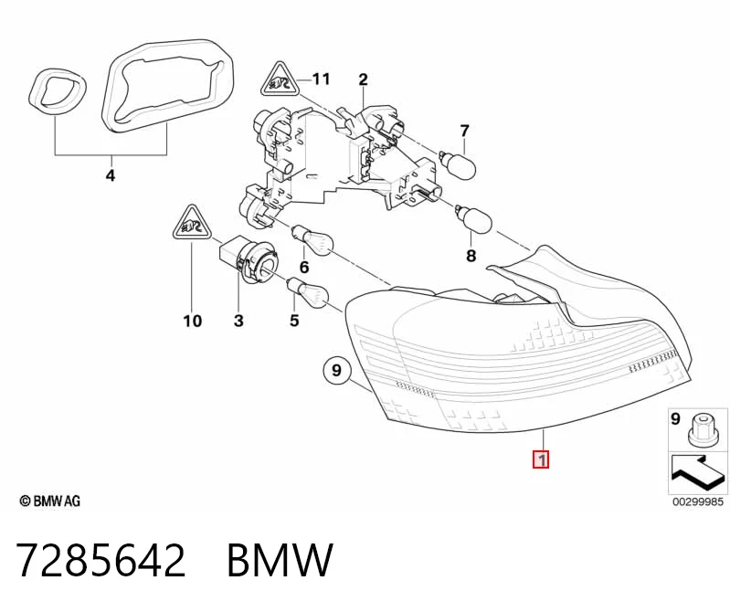  Piloto trasero derecho BMW X5 