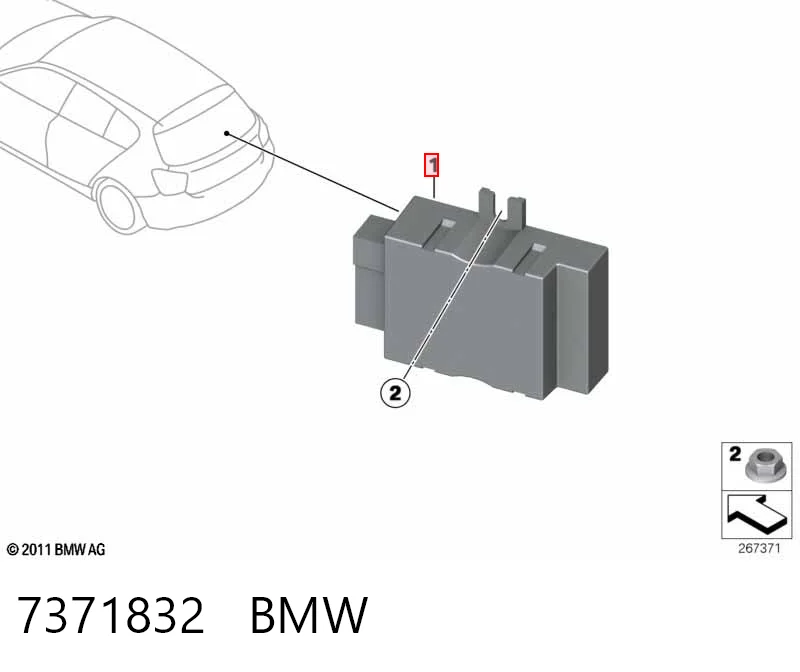 7371832 BMW Módulo de control del motor de la bomba de combustible