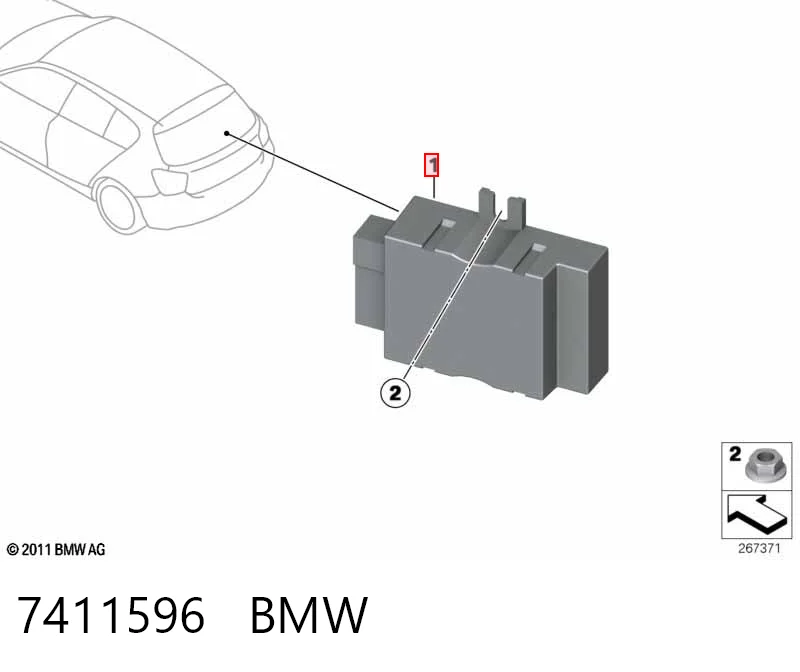 7411596 BMW Módulo de control del motor de la bomba de combustible
