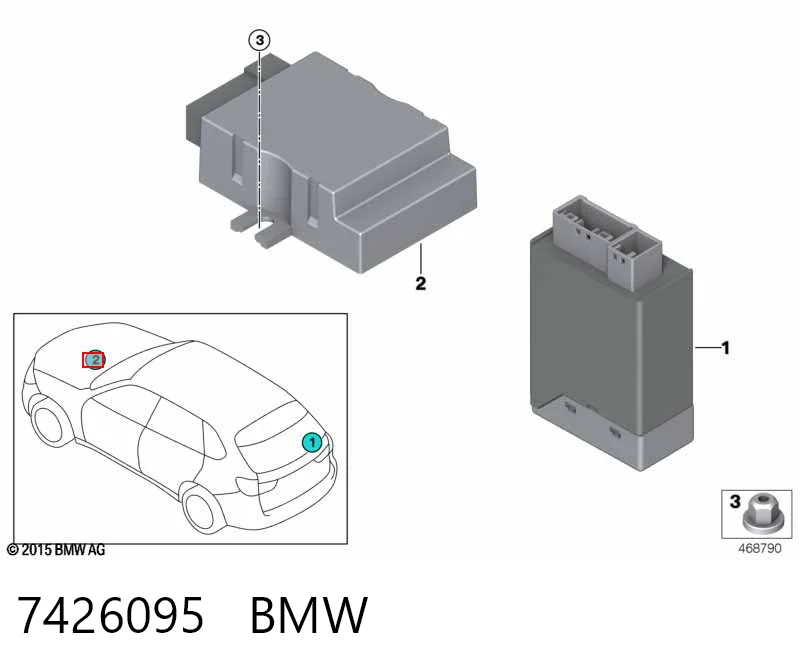 7426095 BMW Módulo de control del motor de la bomba de combustible