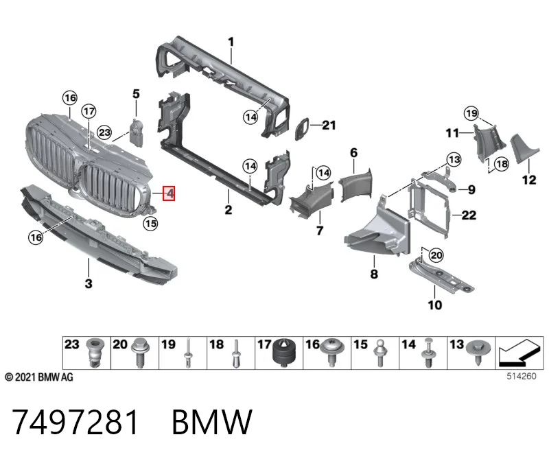 7497281 BMW Calandra