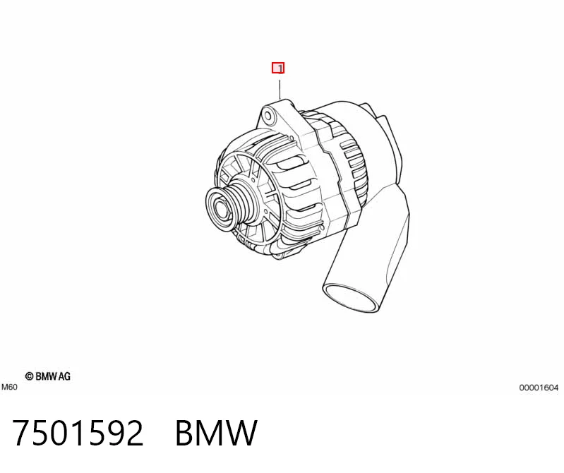 7501592 BMW Alternador de coche