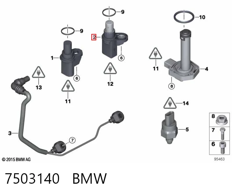 7503140 BMW Sensor de posición del cigüeñal