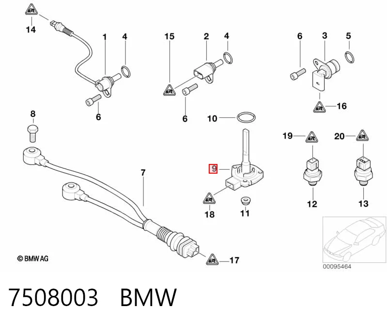 7508003 BMW Sensor de nivel de aceite