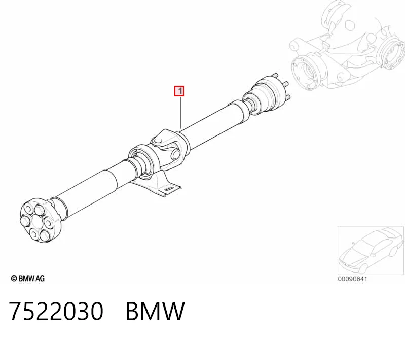 7522030 BMW Árbol cardán