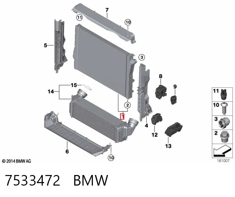 7533472 BMW Refrigeración del motor