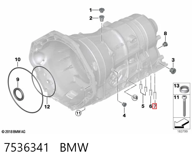7536341 BMW Kit de reparación de caja de cambios automática