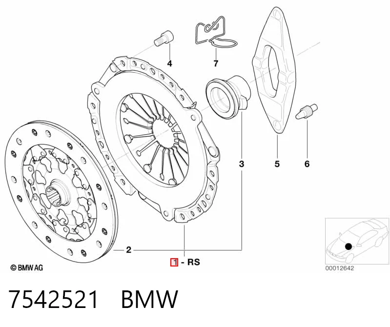 Kit de embrague 7542521 BMW