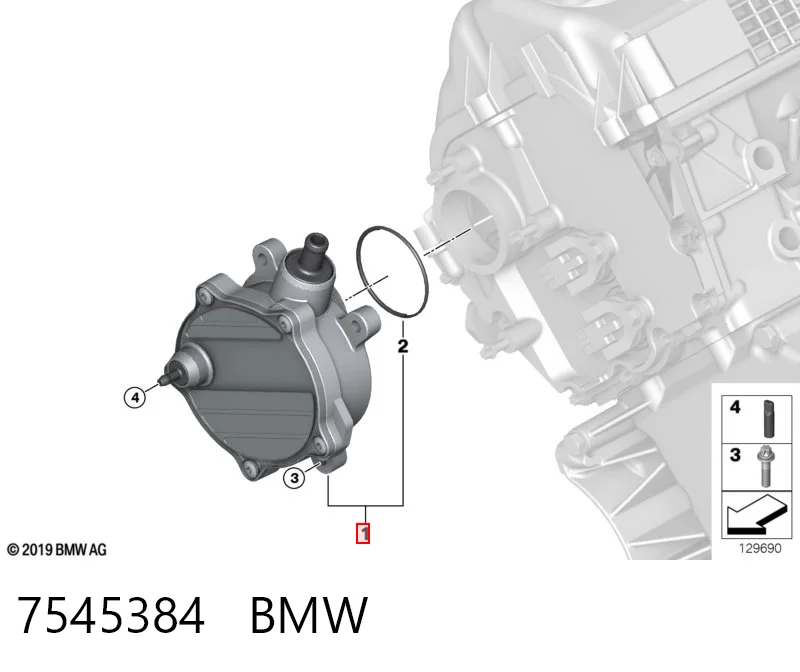 7545384 BMW Bomba de vacío de frenado