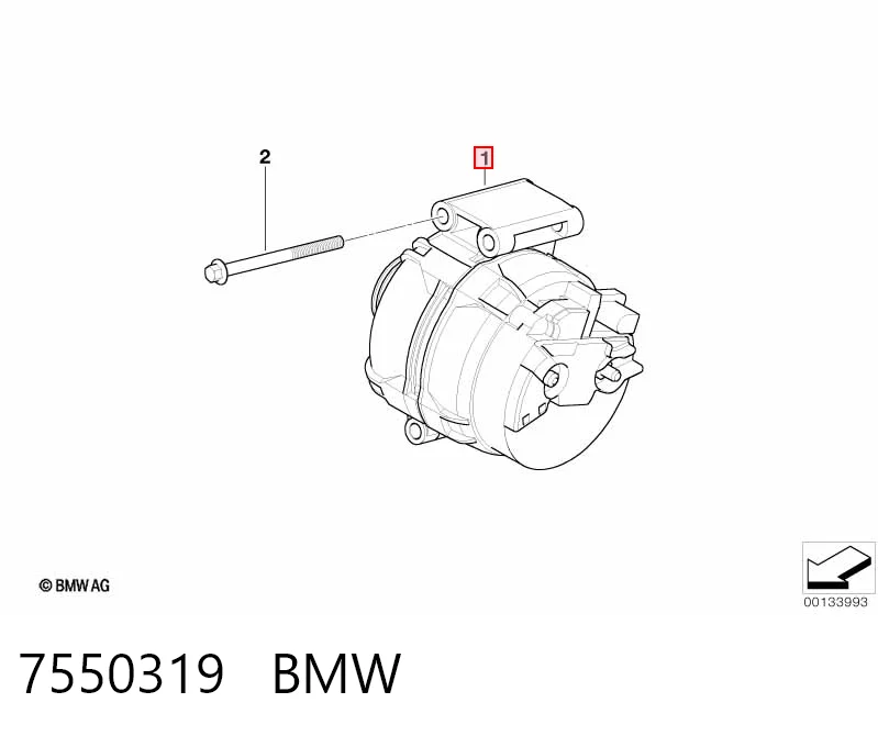7550319 BMW Alternador de coche