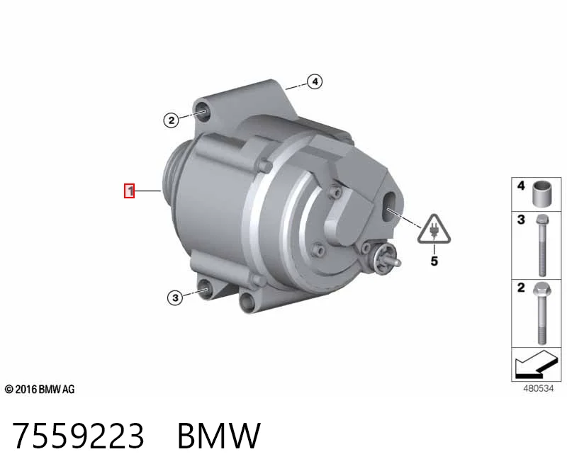 7559223 BMW Alternador de coche
