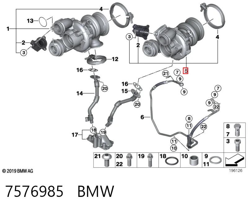 7576985 BMW Turbo para motor