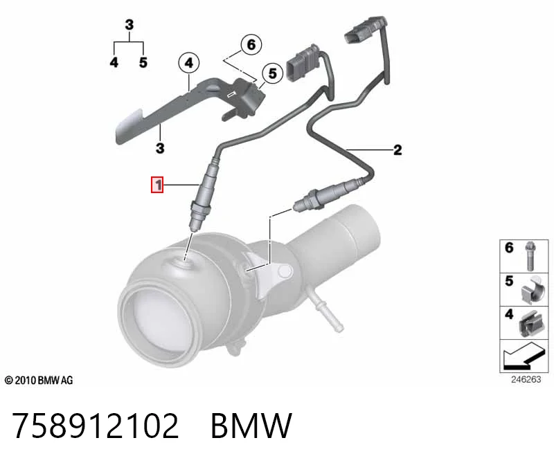 758912102 BMW Sensor de oxígeno previo al catalizador